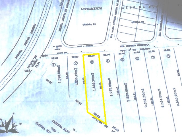 Terreno urbano área 1.586,70m² - Restinga/SP