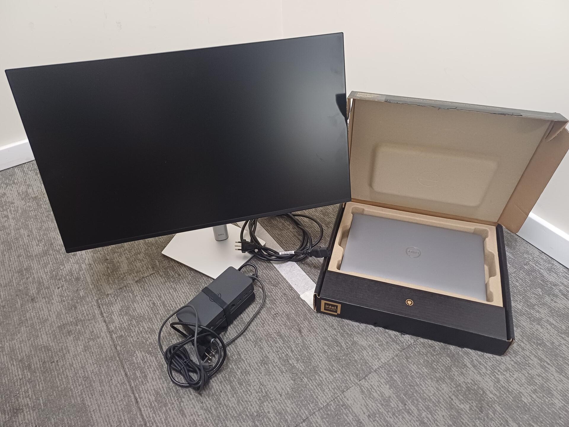 05 Notebooks Dell Latitude, 05 Monitores Dell e 05 Docks Station
