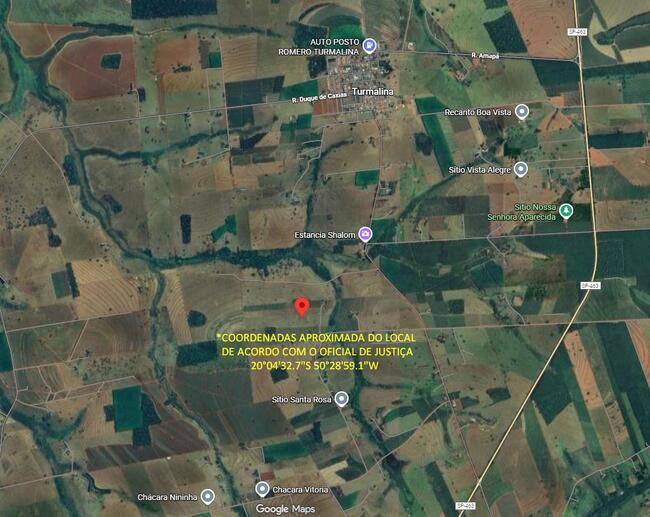 thumb <div style="text-align: justify;"><b>Parte ideal de 12,5% (doze e meio por cento) do imóvel objeto da matrícula nº 17.481 do SRI local</b>, assim descrito "um imóvel rural com área de doze hectares e nove centiares de terras denominado lote quinze (15) gleba dois (2), encravado na Fazenda Santa Rita, situado no distrito e município de Turmalina, da comarca de Estrela d’ Oeste, denominado Sítio Lanzoni. Avaliado em sua totalidade em R$ 875.000,00, ficando a parte penhorada e pertencente ao executado de 12,5%, avaliada em R$ 109.375,00;</div>