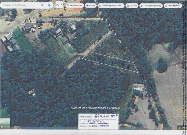 thumb <div style="text-align: justify;"><b>Matrícula nº 9.555 – CRI de Piedade/SP:</b> Lote nº 04, da quadra B-1, do loteamento denominado “Jardim Cananéia”, situado nos bairros do Pinhal, Turvo do Pinhal, Turvo, Pinhal ou Boa Vista, Pinhal do Turvo, Turvo ou Pinhal, município de Pilar do Sul, desta Comarca, em virtude da Lei Municipal nº 601/84, de 20/9/1.984, passou a pertencer a Zona Urbana, para fins do disposto do artigo 3º da Lei nº 6.766, de 19/12/1.979, com a área de 1.589,30m², localizado com frente para a Rua 07, onde mede em reta 24,20 metros, fundos mede 25,89 metros, confrontando-se com a Rua 02, lado direito mede 94,50 metros, confrontando-se com lotes 3 e 6, lado esquerdo mede 64,43 metros, confrontando-se com o lote 05. Terreno baldio e metade do lote é coberto por denso capoeirão e há um declive acentuado na divisa com lotes 3 e 6 da mesma quadra.</div>